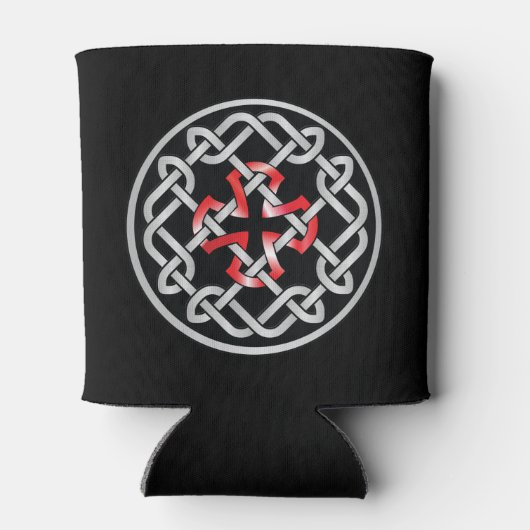 Celtic Knot Red Metallic Blikjeskoeler (Achterkant)