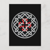 Celtic Knot Red Metallic Briefkaart (Voorkant)