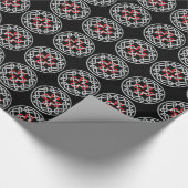 Celtic Knot Red Metallic Cadeaupapier (Hoek)