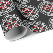 Celtic Knot Red Metallic Cadeaupapier (Rol Hoek)