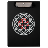 Celtic Knot Red Metallic Cliboard Klembord (Voorkant)