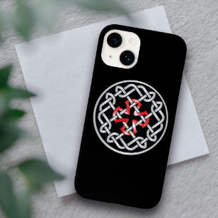 Celtic Knot Red Metallic iPhone 14 Hoesje