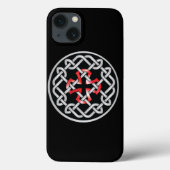 Celtic Knot Red Metallic iPhone Case (Achterkant)
