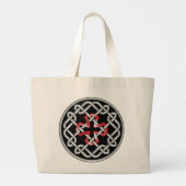 Celtic Knot Red Metallic Jumbo White Tas (Achterkant)