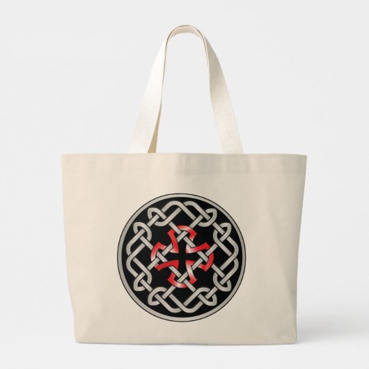 Celtic Knot Red Metallic Jumbo White Tas (Achterkant)