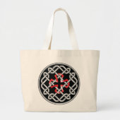 Celtic Knot Red Metallic Jumbo White Tas (Voorkant)
