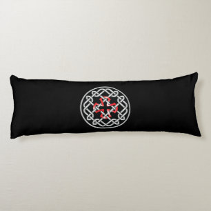 Celtic Knot Red Metallic Lichaamskussen