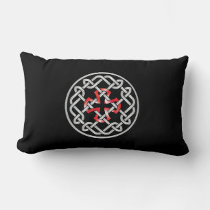 Celtic Knot Red Metallic Lumbar Pillow Kussen