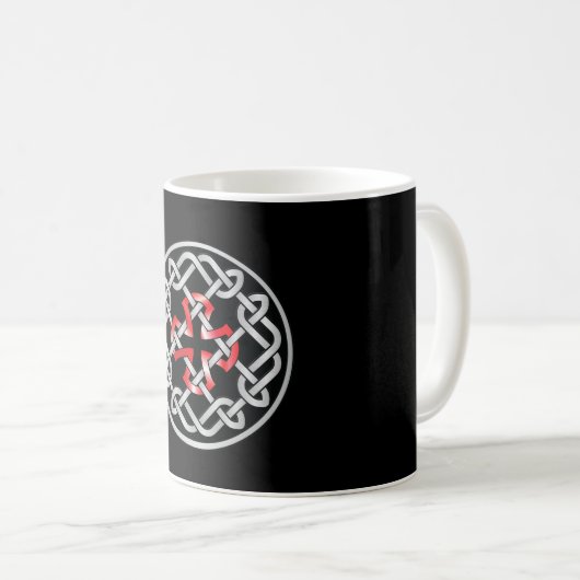 Celtic Knot Red Metallic Mok (Voorkant rechts)