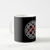Celtic Knot Red Metallic Mok (Voorkant links)