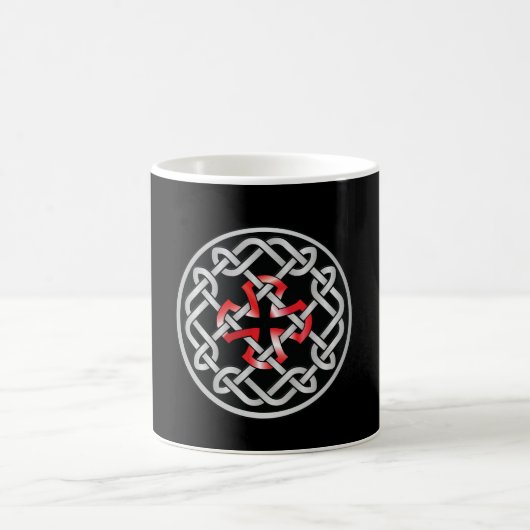 Celtic Knot Red Metallic Mok (Center)