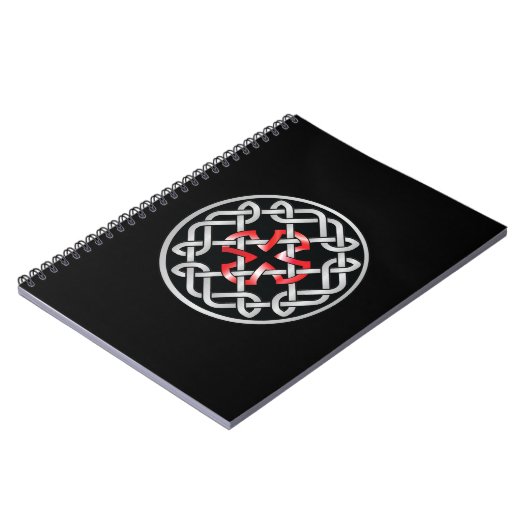 Celtic Knot Red Metallic Notebook Notitieboek (Linkerzijde)
