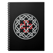 Celtic Knot Red Metallic Notebook Notitieboek (Voorkant)