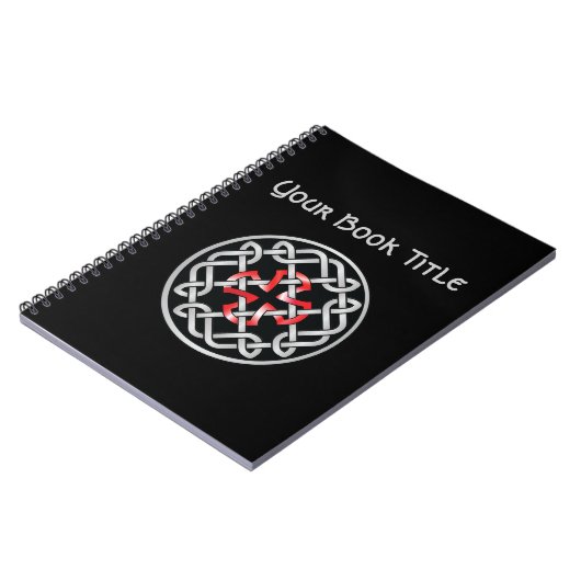 Celtic Knot Red Metallic Notitieboek (Linkerzijde)