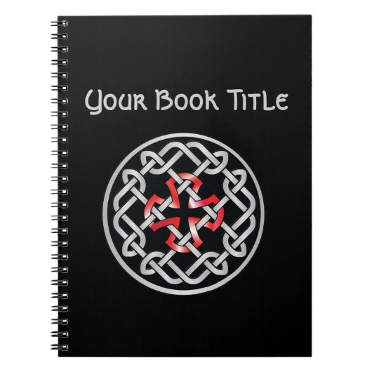 Celtic Knot Red Metallic  Notitieboek (Voorkant)