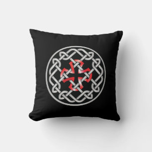 Celtic Knot Red Metallic Sierkussen