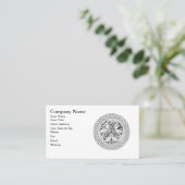 Celtic Knot Ring with Birds Visitekaartje (Staand voorkant)