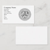 Celtic Knot Ring with Birds Visitekaartje (Voorkant / Achterkant)