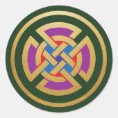 Celtic Knot Ronde Sticker (Voorkant)