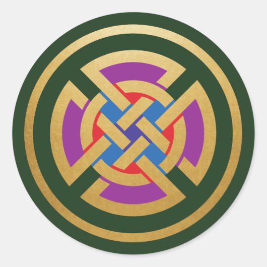 Celtic Knot Ronde Sticker (Voorkant)