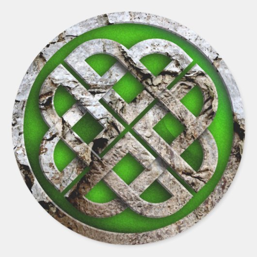 celtic knot ronde sticker (Voorkant)