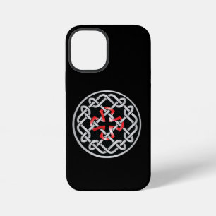 Celtic Knot Rood Metallic iPhone 12 Mini Hoesje