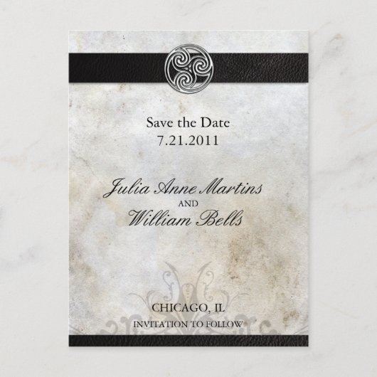 Celtic Knot Save the Date Briefkaarten (Voorkant)
