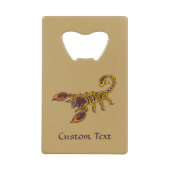 Celtic Knot Scorpion Creditkaart Flessenopener (Voorkant)