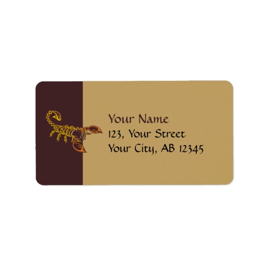 Celtic Knot Scorpion Etiket (Voorkant)