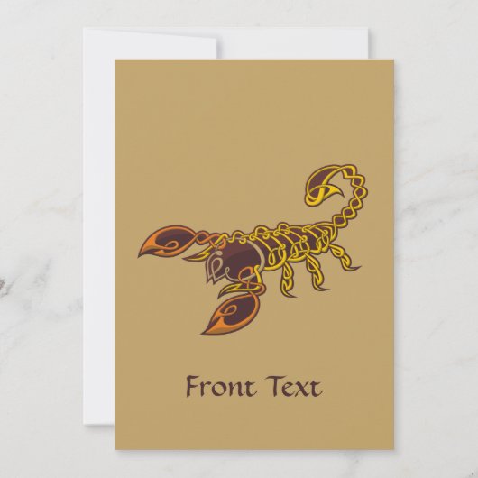 Celtic Knot Scorpion Kaart (Voorkant)