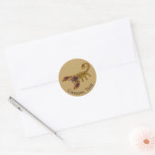 Celtic Knot Scorpion Ronde Sticker (Envelop)