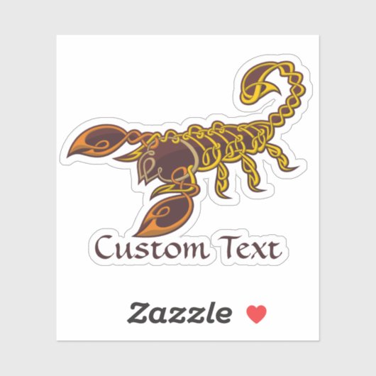Celtic Knot Scorpion Sticker (Vel)