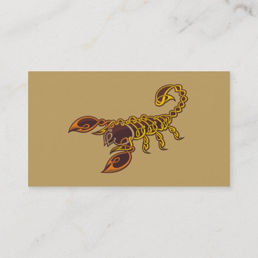 Celtic Knot Scorpion Visitekaartje (Achterkant)