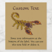 Celtic Knot Scorpion Wijn Etiket (Enkel label)