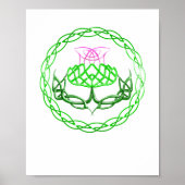 Celtic Knot Scottish Thistle Poster (Voorkant)