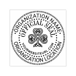 Celtic Knot Shamrock #3P Officiële Zegel Locatie U Zelfinktende Stempel