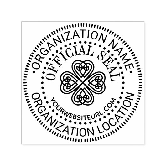 Celtic Knot Shamrock Aangepaste Officiële Stempel (Design)