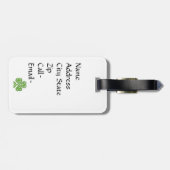 Celtic Knot Shamrock Bagagelabel (Achterkant horizontaal)