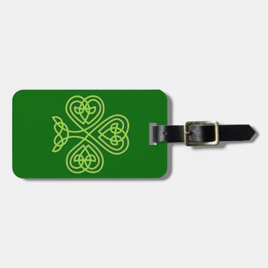 celtic knot shamrock bagagelabel (Voorkant horizontaal)