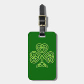 celtic knot shamrock bagagelabel (Voorkant verticaal)