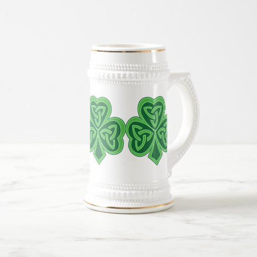 Celtic Knot Shamrock Bierpul (Voorkant rechts)