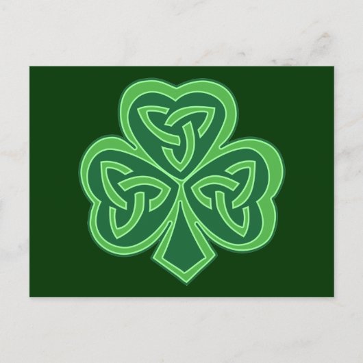 Celtic Knot Shamrock Briefkaart (Voorkant)