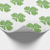Celtic Knot Shamrock Cadeaupapier (Hoek)