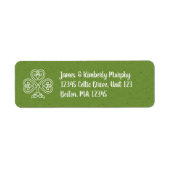 Celtic Knot Shamrock Etiket (Voorkant)