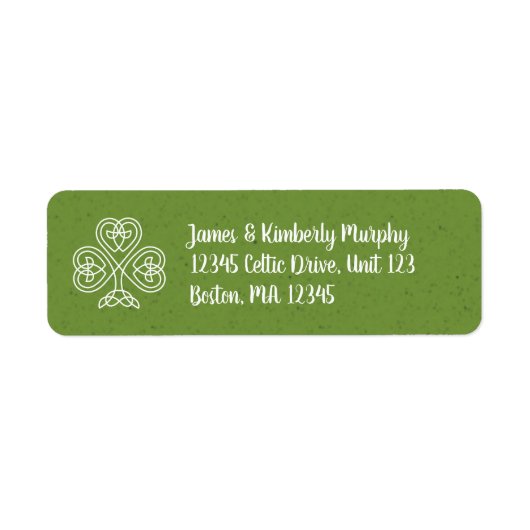 Celtic Knot Shamrock Etiket (Voorkant)
