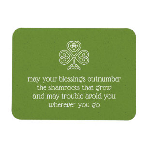 Celtic Knot Shamrock Ierse zegeningen Magneet