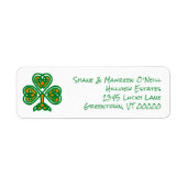 Celtic Knot Shamrock Irish Colors Etiket (Voorkant)