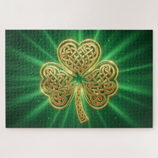 Celtic Knot Shamrock Jigsaw Puzzle Legpuzzel (Horizontaal)