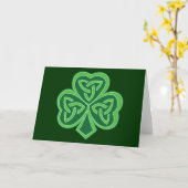 Celtic Knot Shamrock Kaart (Gele Bloem)