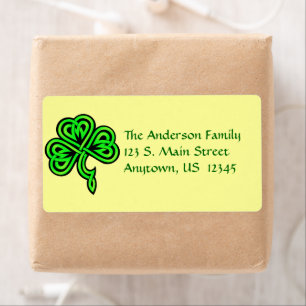Celtic Knot Shamrock Label